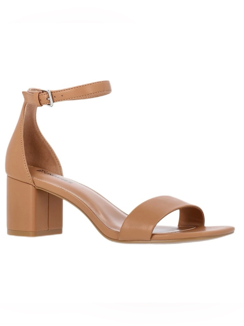 NWT No Boundaries Tan Ankle-Strap Block Heel Sandals